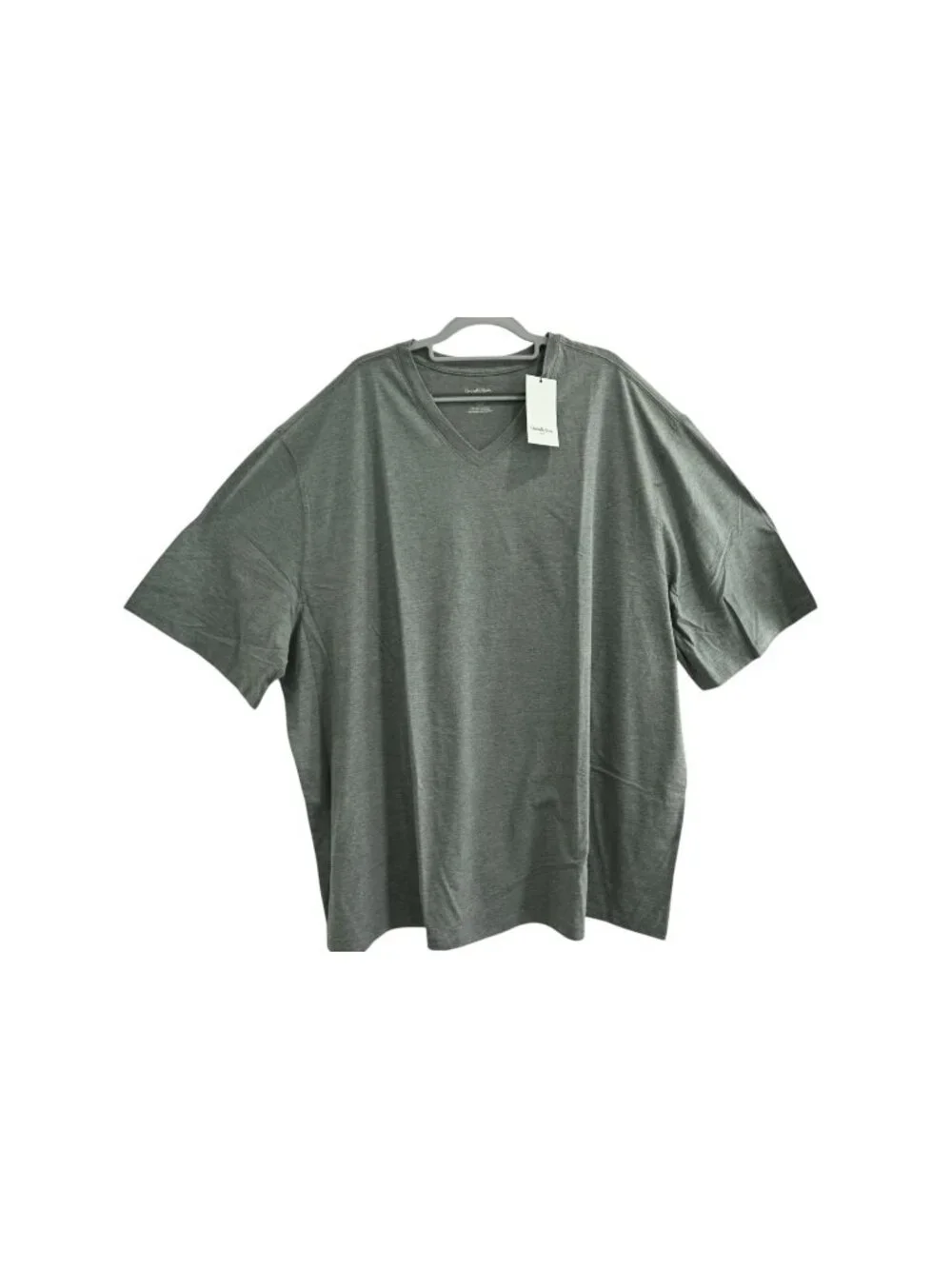 NWT Goodfellow Every Wear Short Sleeve T-Shirt Sz 4XL Light Gray V-Neck Casual